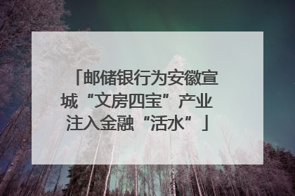 邮储银行为安徽宣城“文房四宝”产业注入金融“活水”